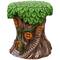 13.75" Fairy Tree Stump Outdoor Garden Plant Stand
